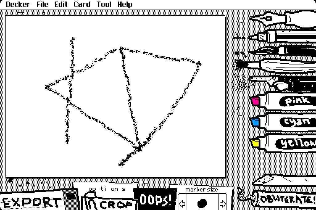 WigglyPaint drawing canvas interface