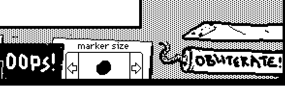 WigglyPaint editing tools interface